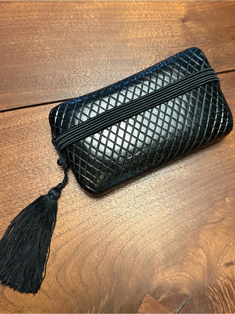 Rare Rafael Sanchez Wood Tassel Clutch